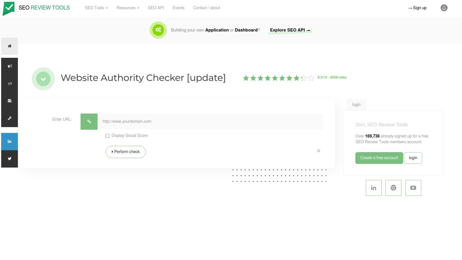 SEO Review Tools — Website Authority Checker