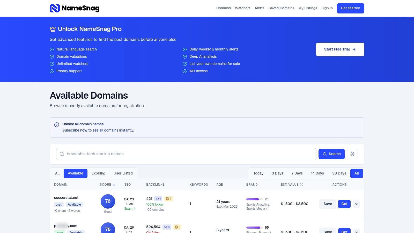 Screenshot from https://namesnag.com/domains?filter=available