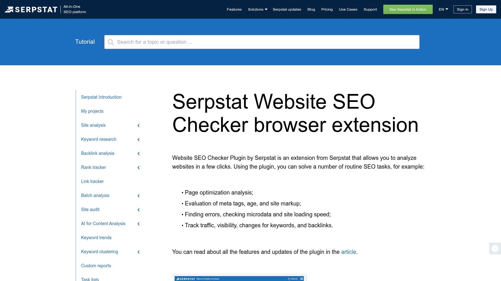 Serpstat Website SEO Checker