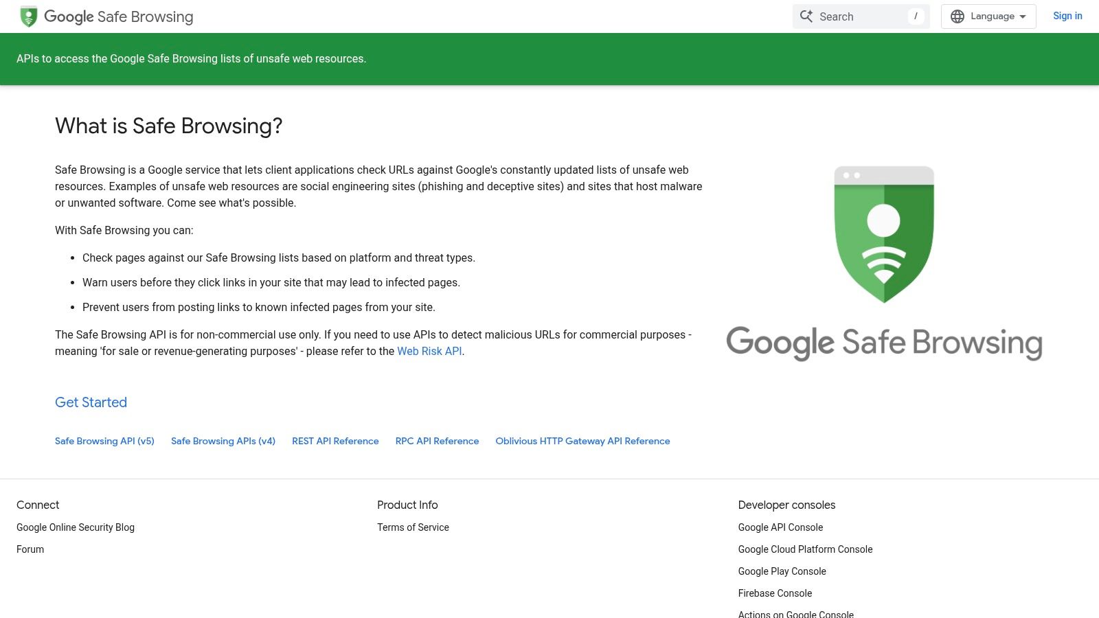 Google Safe Browsing / Web Risk