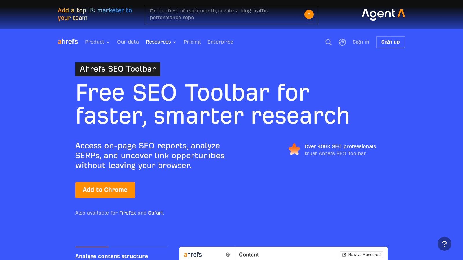 Ahrefs SEO Toolbar